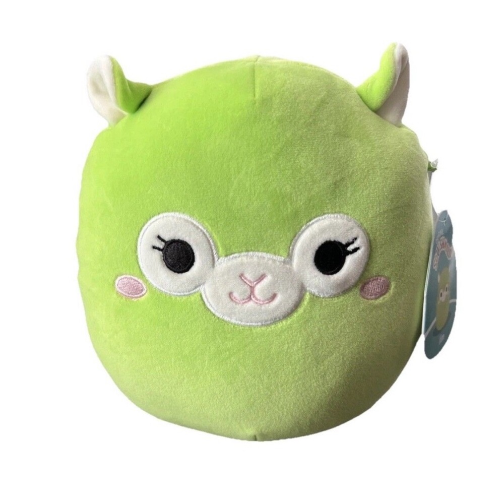 🆕 RARE Squishmallows Collectible Jim the Alpaca Green and White Plush Pillow Toy